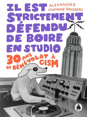 cover image of Il est strictement défendu de boire en studio